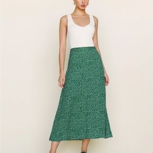 Reformation Bea Skirt - Green Wyoming Pattern